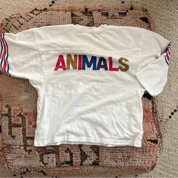 MOTHER White and Blue Jersey Top - Picture 5 of 8